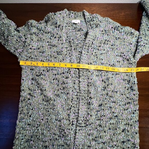 Speckled Granola Nature Chunky Whimsigoth Grandma Knit Cardigan Forest Fairy XS - Picture 4 of 9